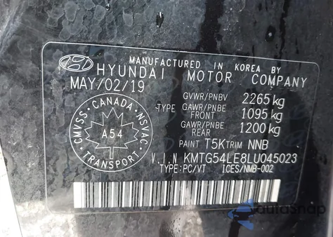 2020 Genesis G70 3.3T Prestige Awd/3.3T Sport Awd из США, поврежденный, VIN KMTG54LE8LU045023